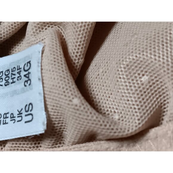 Wacoal Underwire Bra 34G Beige Nude Adjustable Straps Model 855186 - Picture 7 of 12